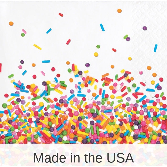 192/Case Bulk Confetti Sprinkles Beverage Napkins