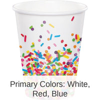 96/Case Bulk Confetti Sprinkles 9 oz Cups