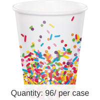 96/Case Bulk Confetti Sprinkles 9 oz Cups