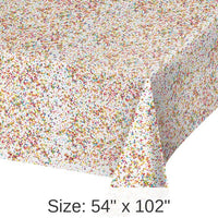 6/Case Bulk Confetti Sprinkles Plastic Table Covers