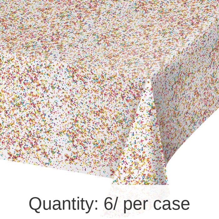 6/Case Bulk Confetti Sprinkles Plastic Table Covers