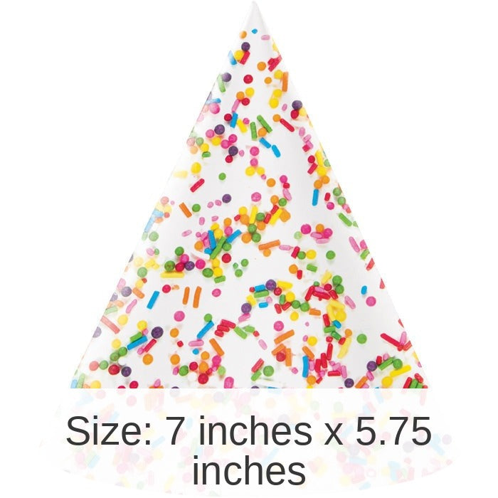 48/Case Bulk Confetti Sprinkles Party Hats