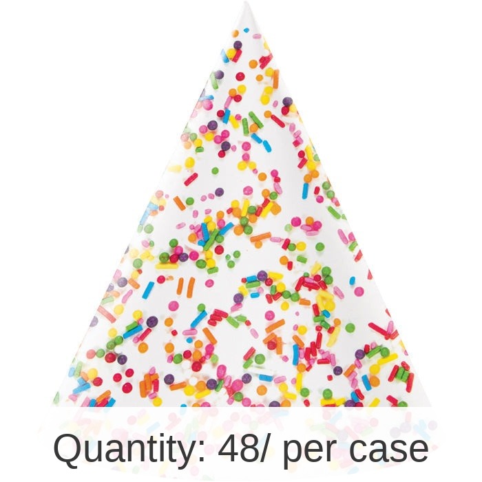 48/Case Bulk Confetti Sprinkles Party Hats