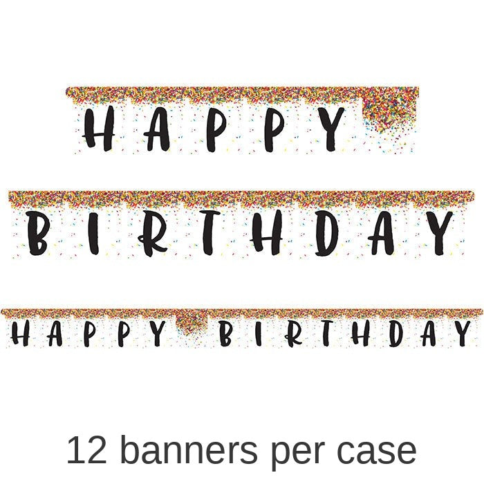 12/Case Bulk Confetti Sprinkles Party Banners