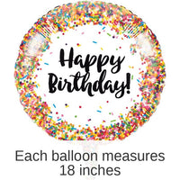 10/Case Bulk Confetti Sprinkles Mylar Balloons