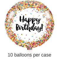 10/Case Bulk Confetti Sprinkles Mylar Balloons