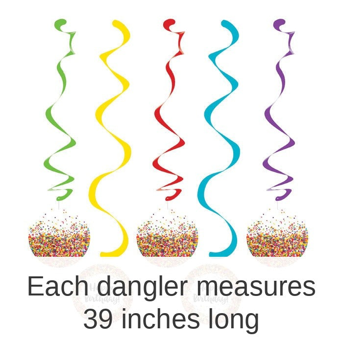 30/Case Bulk Confetti Sprinkles Dizzy Danglers