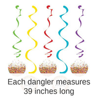 30/Case Bulk Confetti Sprinkles Dizzy Danglers