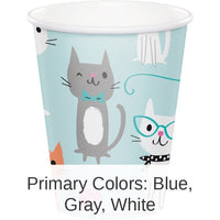 96/Case Bulk Purr-fect Cat Party 9 oz Cups