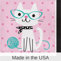 192/Case Bulk Purr-fect Cat Party Luncheon Napkins