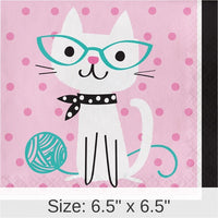 192/Case Bulk Purr-fect Cat Party Luncheon Napkins