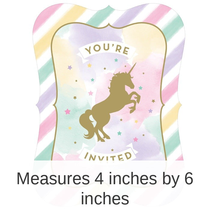 48/Case Bulk Sparkle Unicorn Invitations