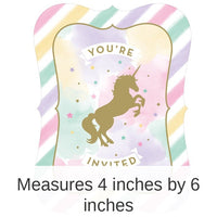 48/Case Bulk Sparkle Unicorn Invitations