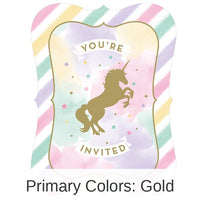 48/Case Bulk Sparkle Unicorn Invitations