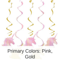 30/Case Bulk Sparkle Unicorn Dizzy Danglers
