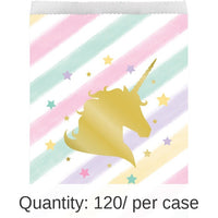 120/Case Bulk Sparkle Unicorn Treat Bags