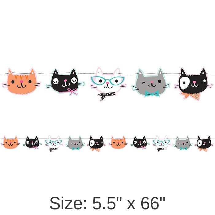 6/Case Bulk Purr-fect Cat Party Banners