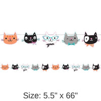 6/Case Bulk Purr-fect Cat Party Banners