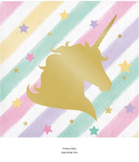 192/Case Bulk Sparkle Unicorn Beverage Napkins