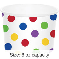 72/Case Bulk Multicolor Dot Treat Cups