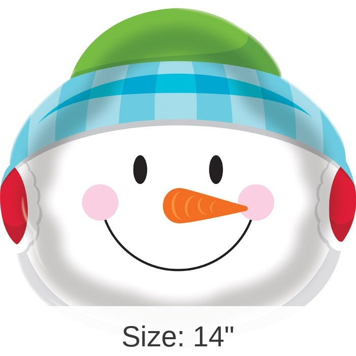 12/Case Bulk Snowman Plastic Trays