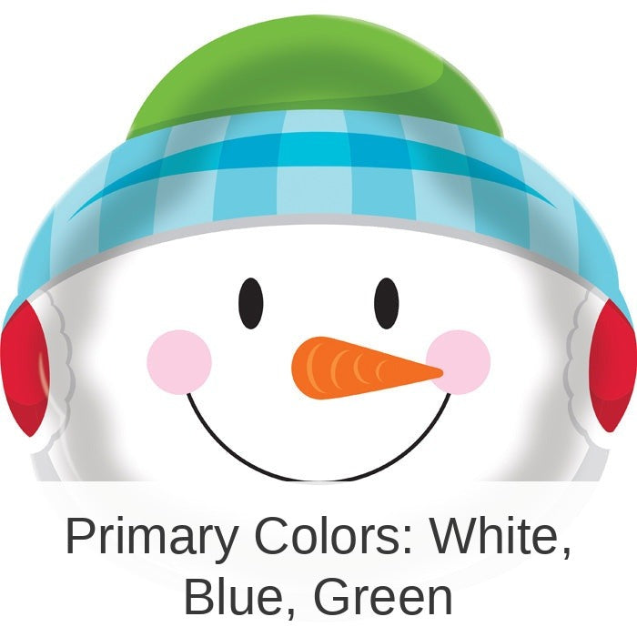 12/Case Bulk Snowman Plastic Trays