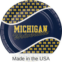96/Case Bulk Michigan Wolverines Dinner Plate