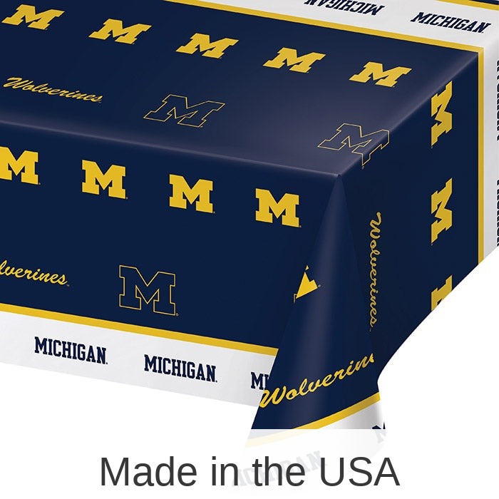 12/Case Bulk Michigan Wolverines Plastic Table Covers