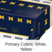 12/Case Bulk Michigan Wolverines Plastic Table Covers