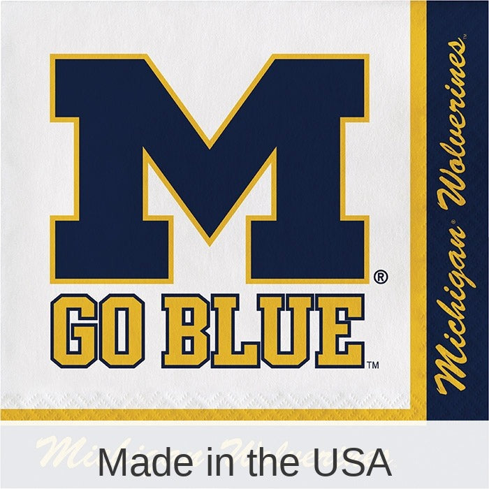 240/Case Bulk Michigan Wolverines Luncheon Napkin