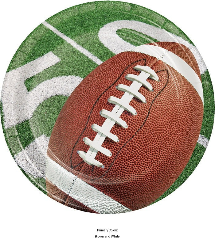 96/Case Bulk Football Party Dessert Plates