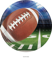 96/Case Bulk Football Party Dinner Plates