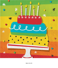 192/Case Bulk Rainbow Cake Luncheon Napkins