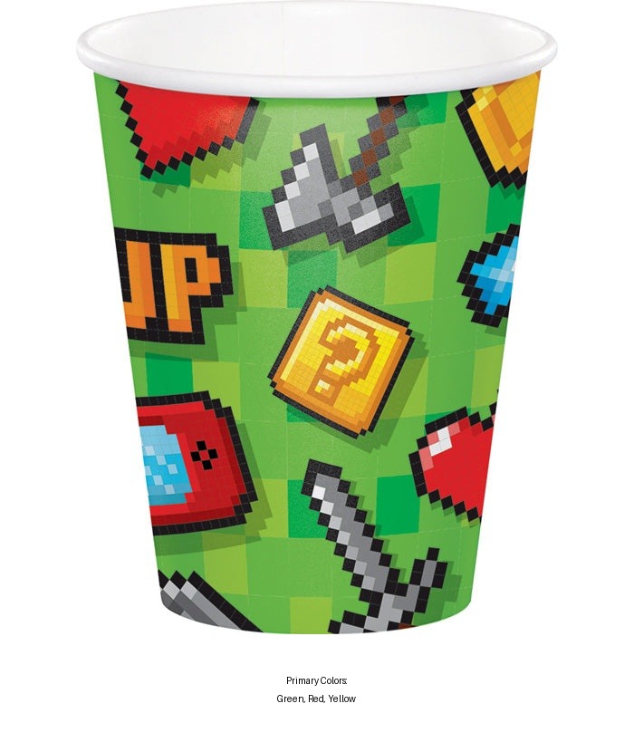 96/Case Bulk Video Games Party 9 oz Cups