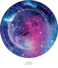 96/Case Bulk Galaxy Party Dessert Plates