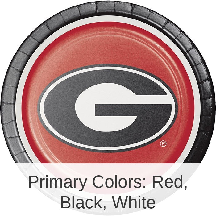 96/Case Bulk Georgia Bulldogs Dinner Plates