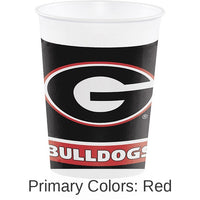 96/Case Bulk Georgia Bulldogs 20 oz Plastic Cups