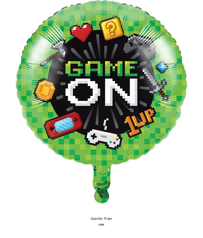 10/Case Bulk Video Games Party Mylar Balloons