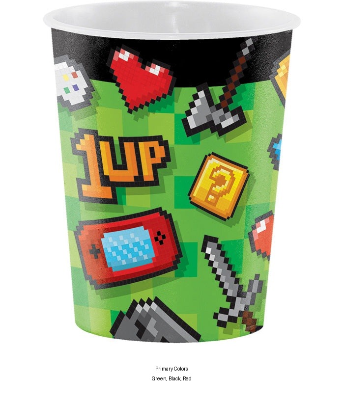 12/Case Bulk Video Games Party 16 oz Favor Cups
