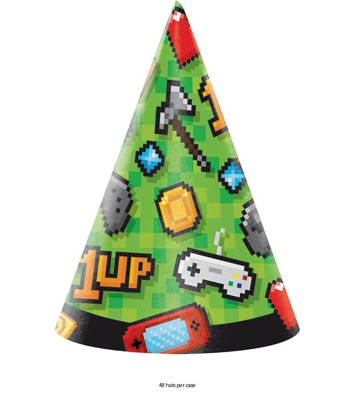 48/Case Bulk Video Games Party Party Hats