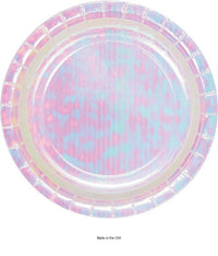 96/Case Bulk Iridescent Party Dessert Plates