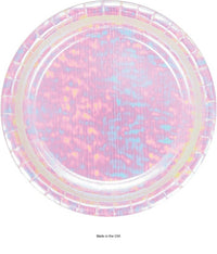 96/Case Bulk Iridescent Party Dinner Plates