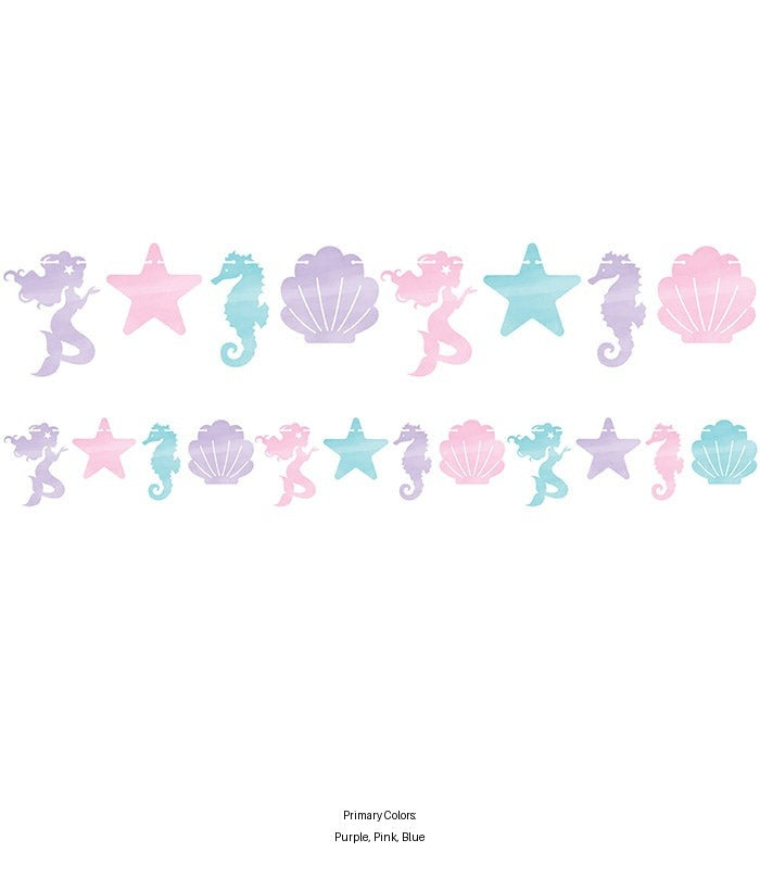 6/Case Bulk Iridescent Mermaid Party Banners