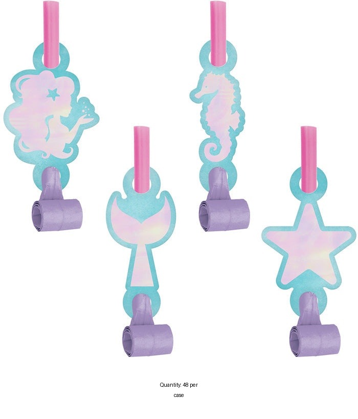 48/Case Bulk Iridescent Mermaid Party Party Blowers
