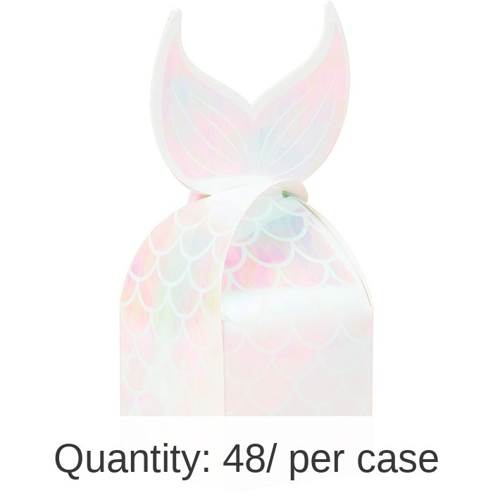 48/Case Bulk Iridescent Mermaid Party Favor Boxes
