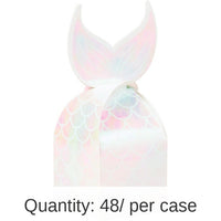 48/Case Bulk Iridescent Mermaid Party Favor Boxes