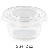 288/Case Bulk Clear 2 oz Portion Cups with Lids