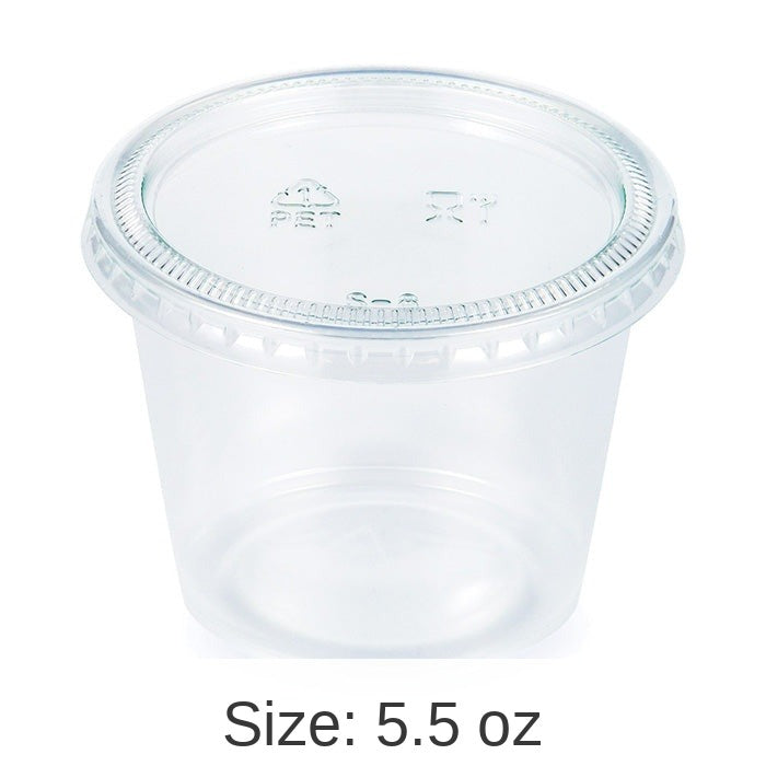192/Case Bulk Clear 5.5 oz Portion Cups with Lids