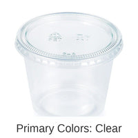 192/Case Bulk Clear 5.5 oz Portion Cups with Lids
