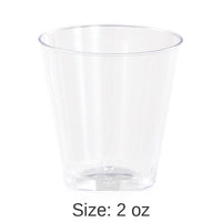 240/Case Bulk Clear 2 oz Plastic Shot Glasses